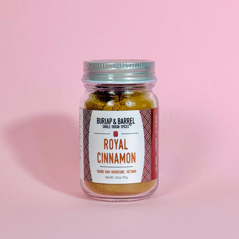 Burlap & Barrel Royal Cinnamon 51g glass jar