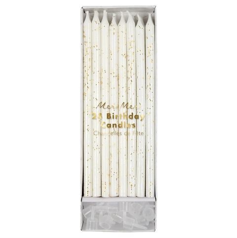 MeriMeri Gold Glitter Cake Candles