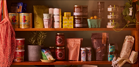 International Pantry Items on a Shelf, photo by Maya Visnyei