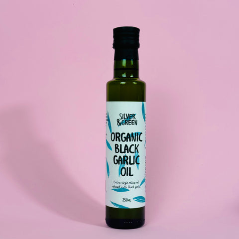 Silver & Green Organic Black Garlic Oil, 250 ml bottle