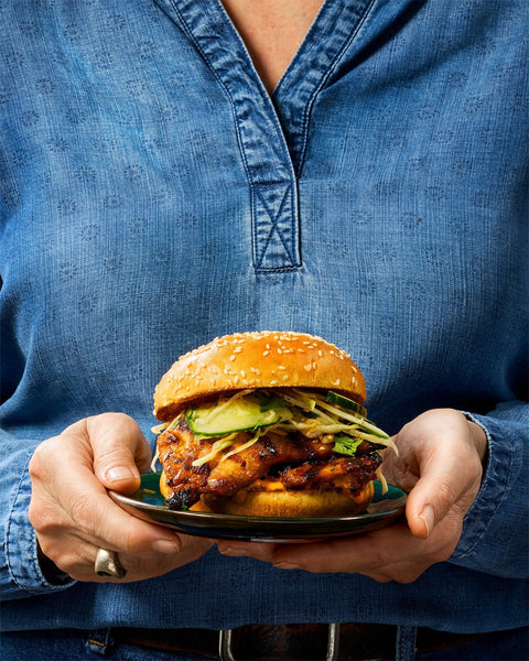 Korean BBQ Chicken Sandwich with Sesame Slaw