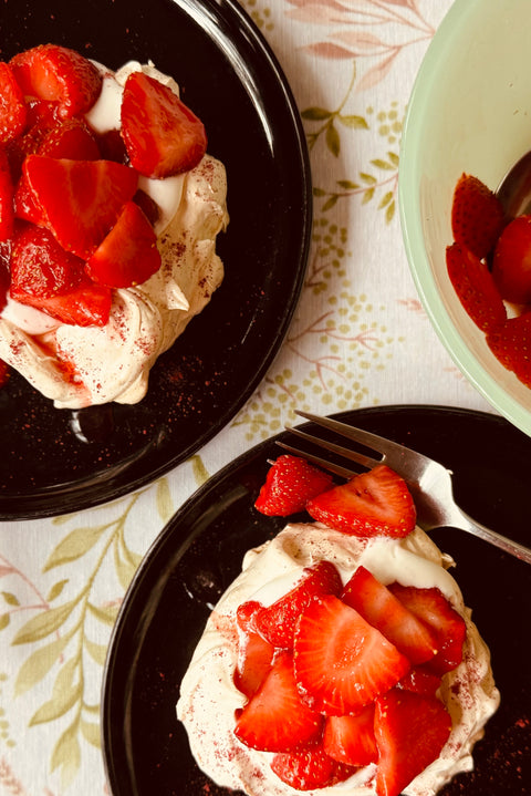 Double Strawberry Mini Pavlovas