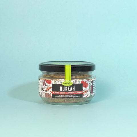 Almond Sumac Dukkah 110g glass jar