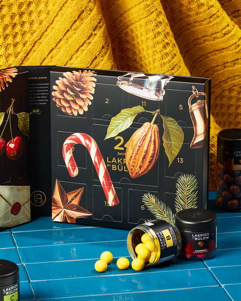 Lakrids by Bülow Advent Calendar 2026, inside of box with numbered doors