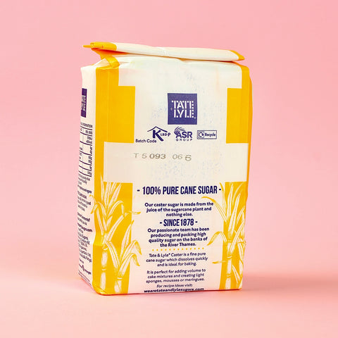 Tate and Lyle's Pure Cane Caster Sugar Back Panel