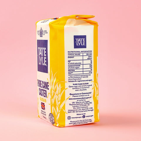 Tate and Lyle's Pure Cane Caster Sugar Side Panel 2
